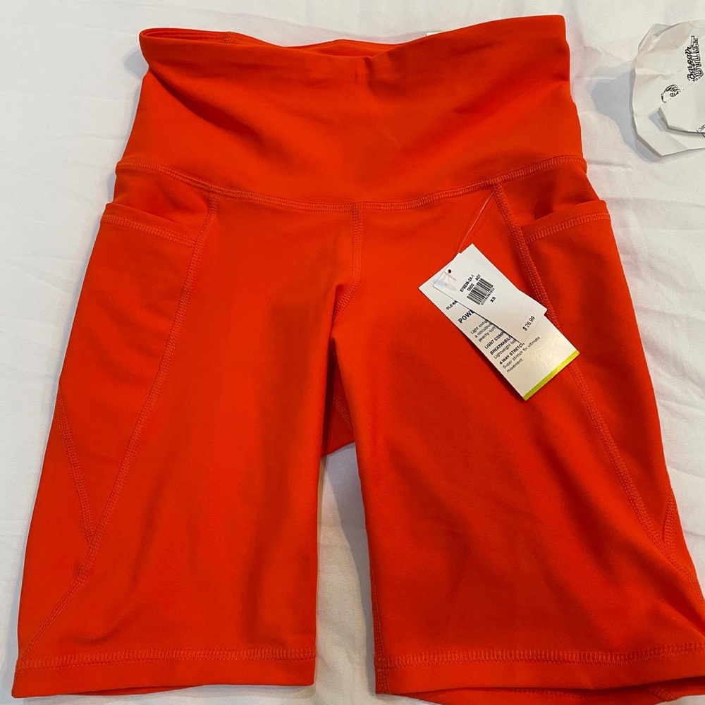 Neon Orange Biker shorts